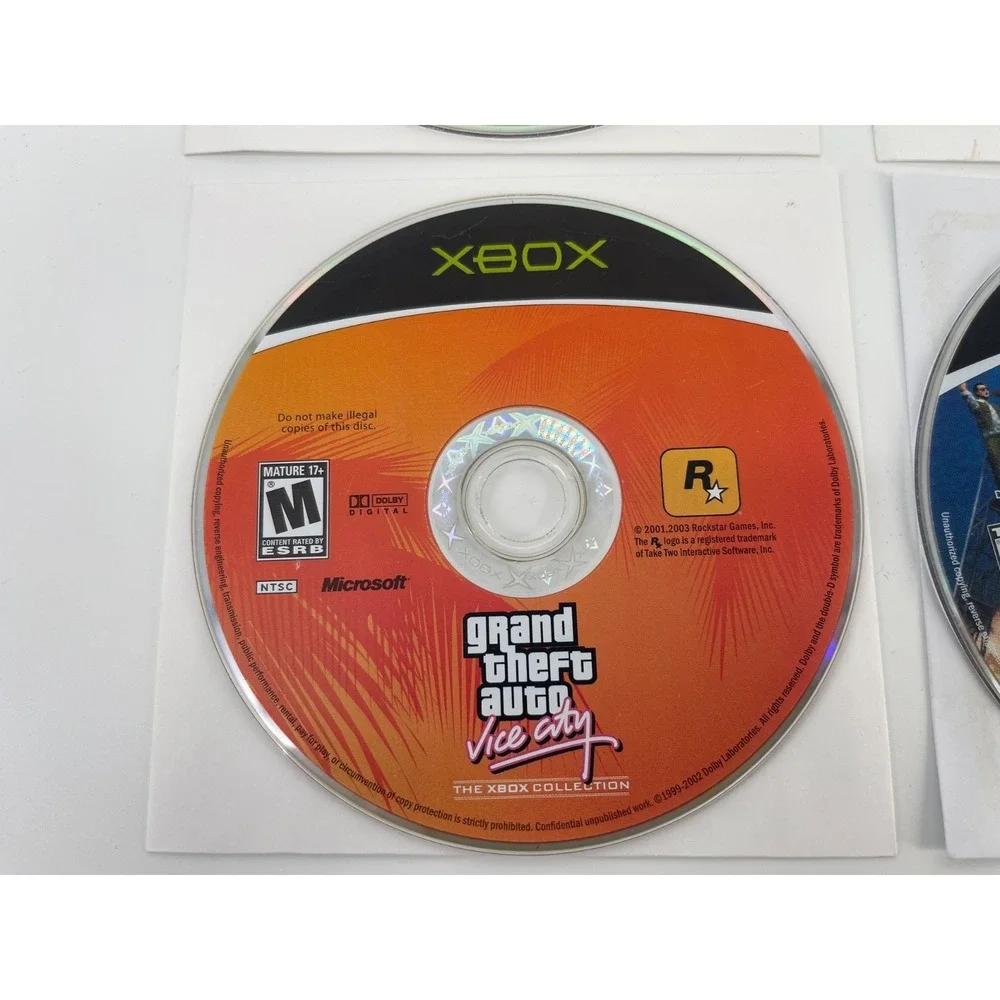 Microsoft Xbox Video Game Lot 4 Discs GTA Sonic Shadow Chase Good Used Bundle